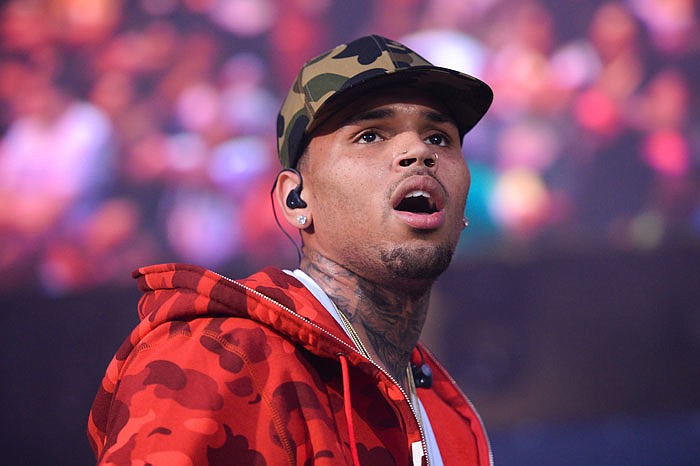 Rapper Chris Brown performs at the 2015 Hot 97 Summer Jam at MetLife Stadium in East Rutherford, New Jersey. Authorities said officers responded to Brown's Los Angeles home early Tuesday after a woman called police seeking assistance.
