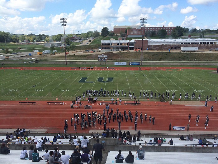 Dwight T. Reed Stadium is shown a few minutes ahead of the kickoff between Lincoln University and Quincy on Saturday, Sept. 17, 2016.