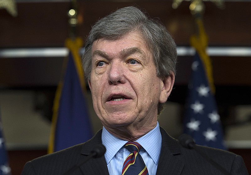 Sen. Roy Blunt, R-Mo., speaks during a news conference on Capitol Hill in Washington. In an election with control of the Senate at stake, Republicans are suddenly plunging millions into the state to save incumbent Blunt from a young challenger Jason Kander.