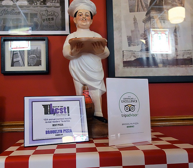 The Award of Excellence from Trip Advisor was given to Brooklyn Pizza of Fulton. The restaurant is an authentic pizzeria with roots firmly set in the Naples style of Italian pizza.