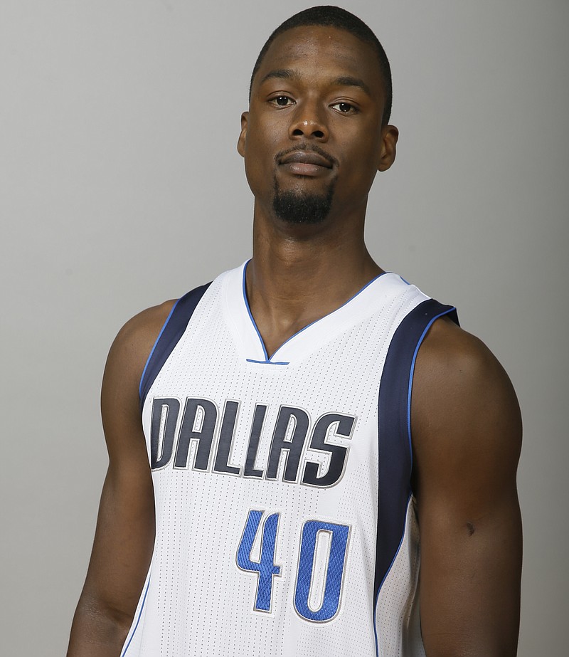 Dallas Mavericks forward Harrison Barnes (40) during the an NBA basketball media day Monday, Sept. 26, 2016, in Dallas. 