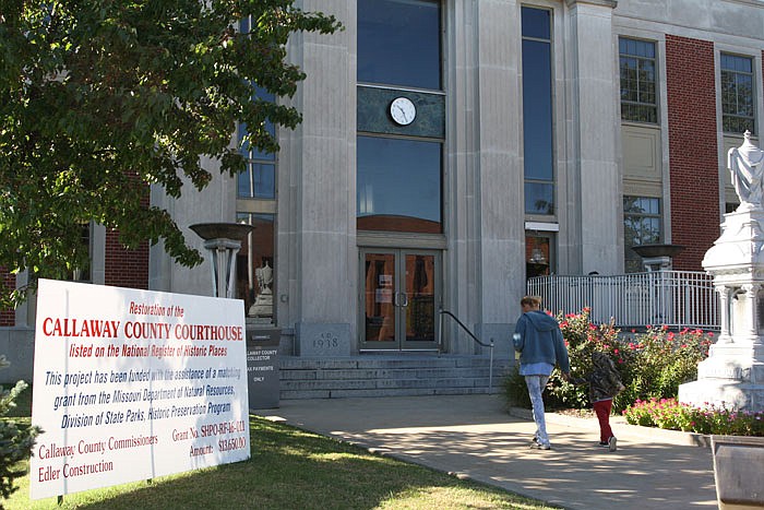 Ironwork at the Callaway County Courthouse will receive restoration work beginning Oct. 10.