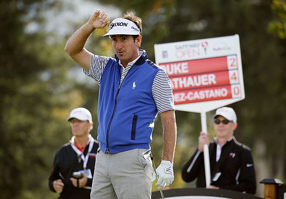 Gonzalo Fernandez-Castano follows his shot from the tee during the first round of the Safeway Open last Thursday in Napa, Calif.