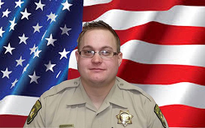 This undated photo shows Deputy Jack Hopkins. Hopkins, 31, was shot to death Wednesday while responding to a disturbance call, the Modoc County Sheriff's Office said. 