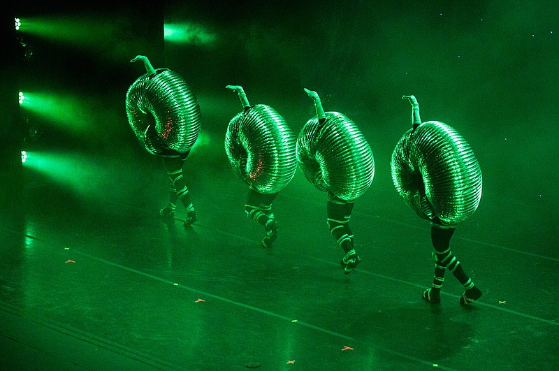 Dancers perform Saturday during the "The Aluminum Show" at the Perot Theatre.