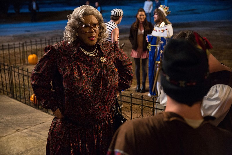 In this image released by Lionsgate, Tyler Perry portrays Madea in a scene from, "Tyler Perry's Boo! A Madea Halloween." 