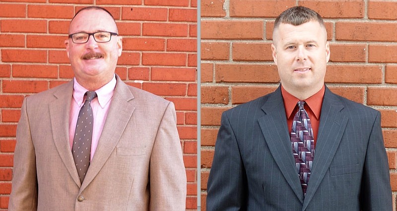 M.J. Eberhart (photo at left) is the Constitution Party candidate for Callaway County sheriff. Clay Chism (right) is the Republican candidate for the office on the Nov. 8 ballot.