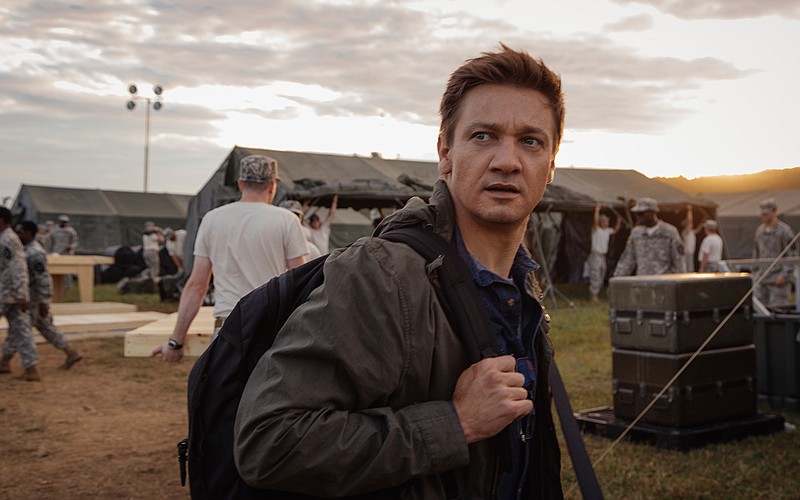 This image released by Paramount Pictures shows Jeremy Renner in a scene from "Arrival." 