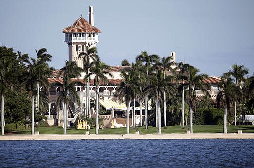 This Monday, Nov. 21, 2016, photo, shows the Mar-a-Lago resort owned by President-elect Donald Trump in Palm Beach, Fla. As Trump spends time at his Mar-a-Lago resort for Thanksgiving, it won't be the first time a president-elect has used Palm Beach as his vacation refuge. John Kennedy's family estate, known during his term as the Winter White House, is seven miles north at the other end of Ocean Drive.