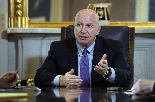 House Ways and Means Committee Chairman Rep. Kevin Brady, R-Texas., speaks during an interview with The Associated Press on Capitol Hill in Washington, Thursday, Dec. 1, 2016.