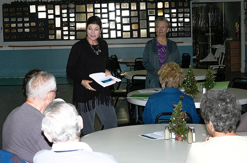 Julie Glaser speaks at a seminar hosted by Central Bank about how to identify and avoid scams.