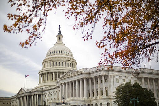 The Capitol Building as seen in Washington, Thursday, Dec. 8, 2016. 