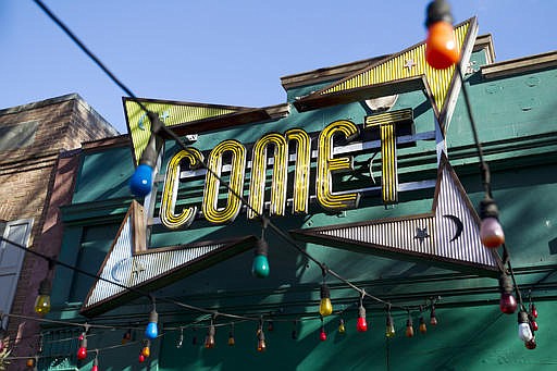 The front of Comet Ping Pong pizza shop, in Washington, Monday, Dec. 5, 2016. 