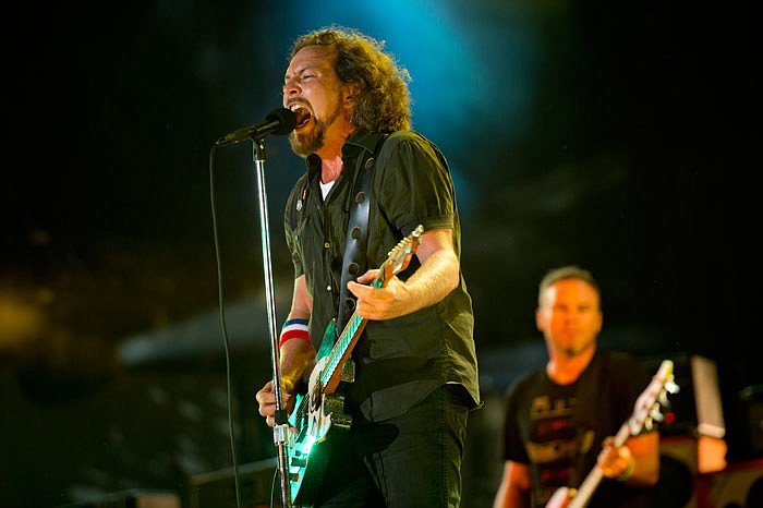 Pearl Jam performs at the "Made In America" music festival in Philadelphia in 2012. 