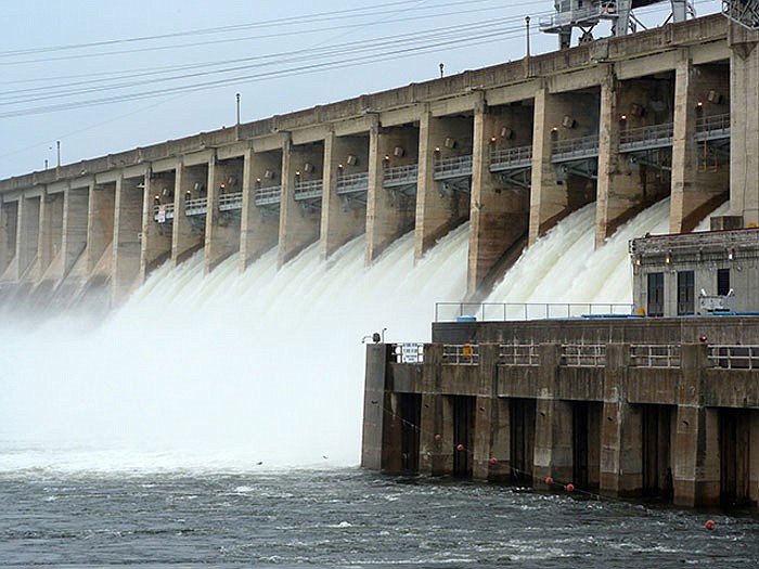 In this December 2016 photo, Ameren Missouri releases water through Bagnell Dam at Lake of the Ozarks.