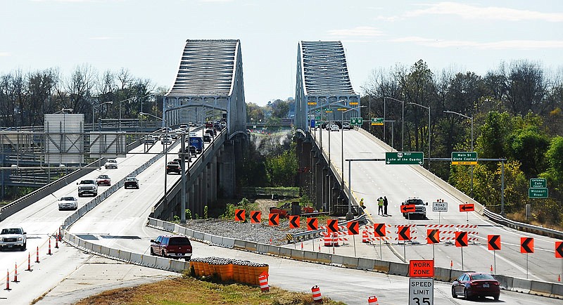 The eight-month closing of the westbound Missouri River bridge in Jefferson City was voted the top news story of 2016.
