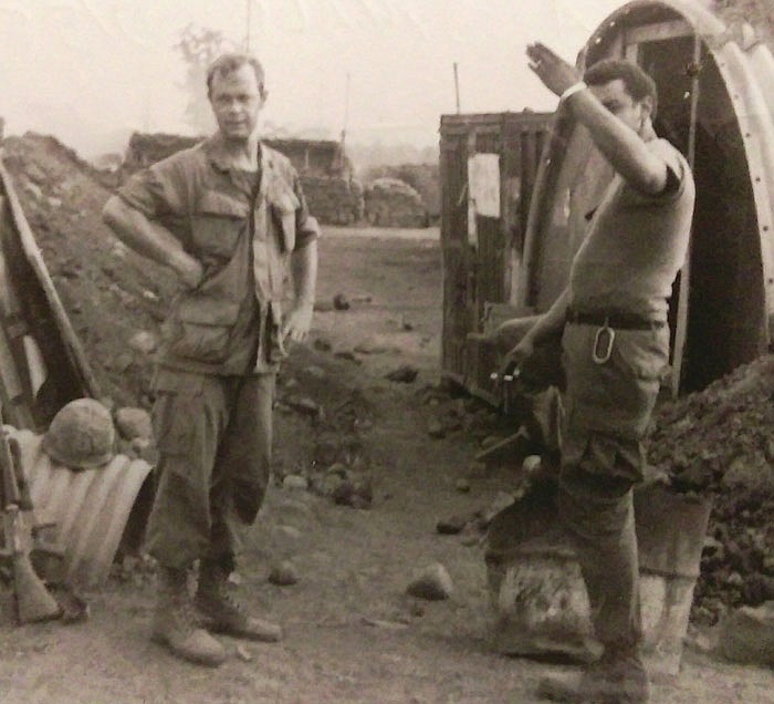 After receiving his commission, Larry Strobel, left, became a platoon leader for a U.S. Army engineer company and deployed to Vietnam from 1970-71. 