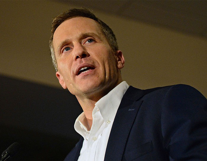 Gov.-elect Eric Greitens at a news conference last year