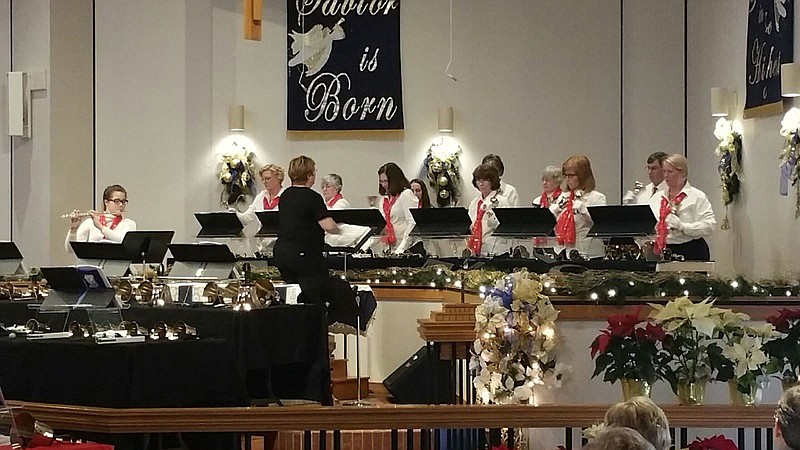 The Wesley United Methodist Church's Peals of Praise hand bell choir will join Sunday with the St. Joseph Cathedral Ringers and the Faith Lutheran Church Handbell Choir for the "Bells of Christmastide" hand bell concert.