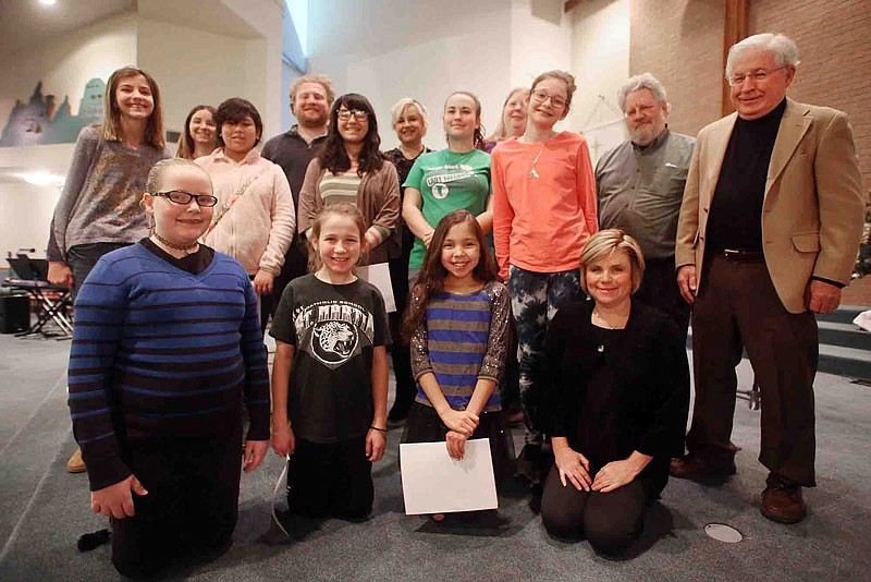 The Children's Choir of MOstly Opera's "Hansel and Gretel" poses for a portrait Saturday at Our Savior's Lutheran Church.