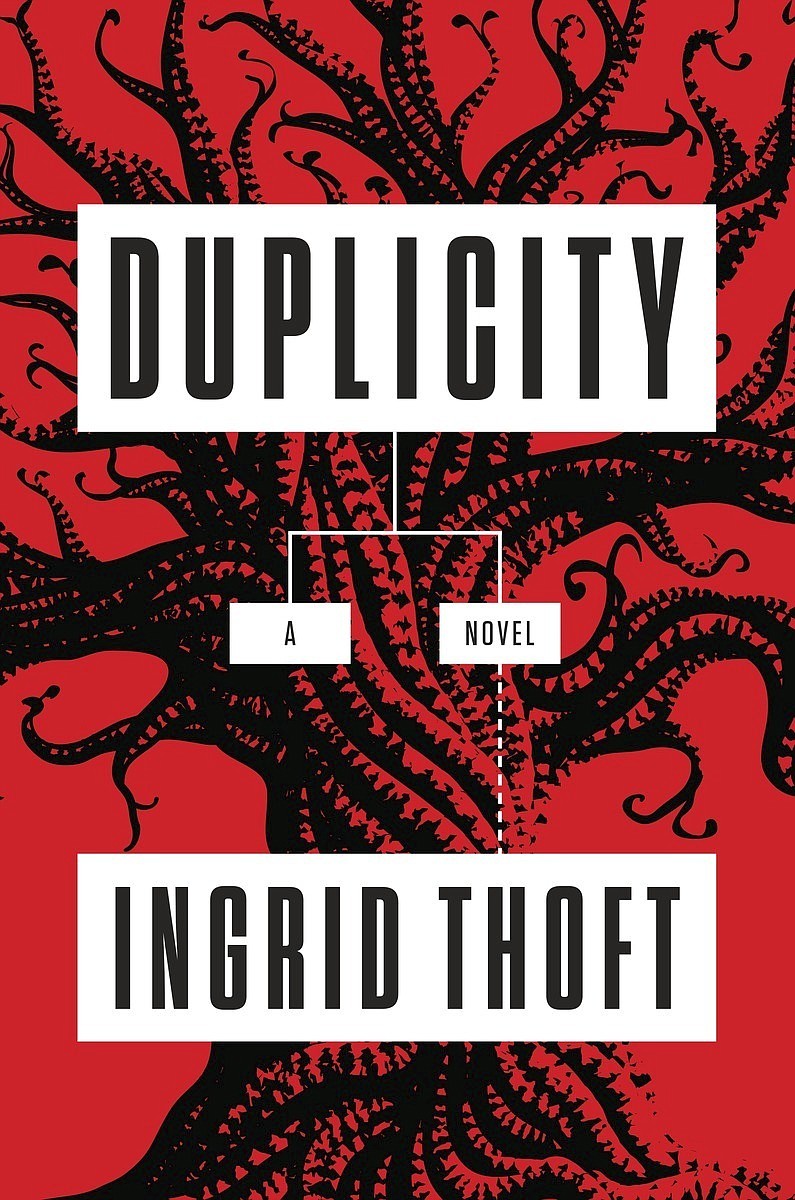 This image provided by Penguin Random House shows the book cover of "Duplicity" by Ingrid Thoft. 