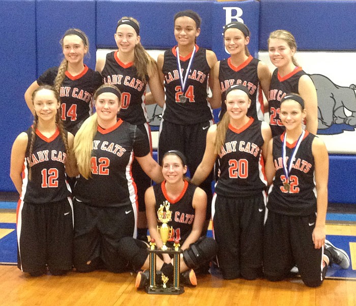 The New Bloomfield Lady Wildcats took second place at the South Callaway Tournament after bowing to Hermann 64-37 in the championship game Thursday night, Jan. 12, 2017 in Mokane.