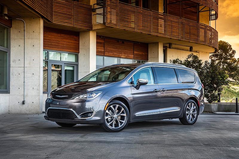 This undated photo provided by Fiat Chrysler Automobiles shows the 2017 Chrysler Pacifica Limited. The 2017 Chrysler Pacifica is a sharp-looking, roomy and versatile minivan with more technology than previous Chrysler vans and thoughtful features that other minivans can lack.