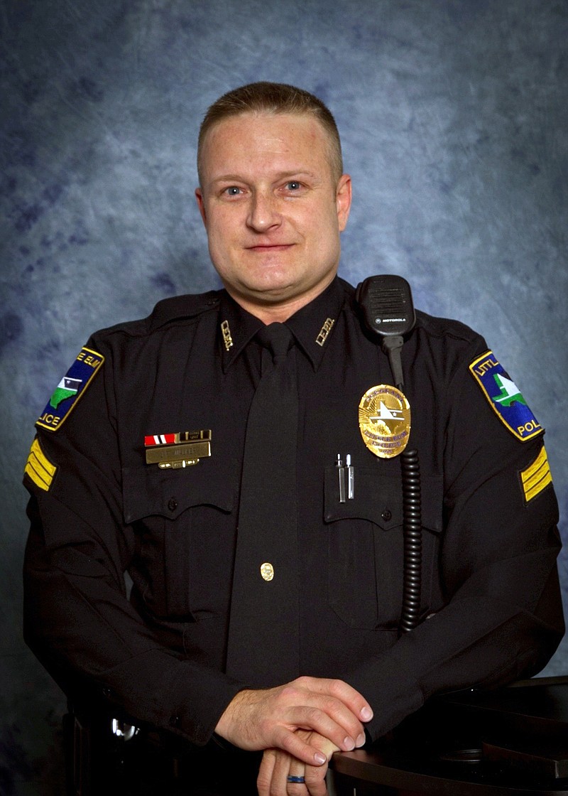 This undated photo provided by the Little Elm Police Department shows Detective Jerry Walker. Little Elm Police Chief Rodney Harrison says Walker died Tuesday, Jan. 17, 2017, at a Denton hospital hours after being shot while answering a report of an armed man outside a house in a suburban Dallas neighborhood. 