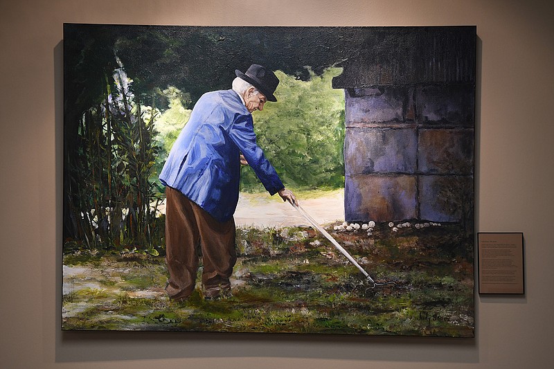 A painting by local artist Judy Jones on display at Hospice of Texarkana's new inpatient care center. The center has a variety of donated art from local painters, sculptors, and photographers. 