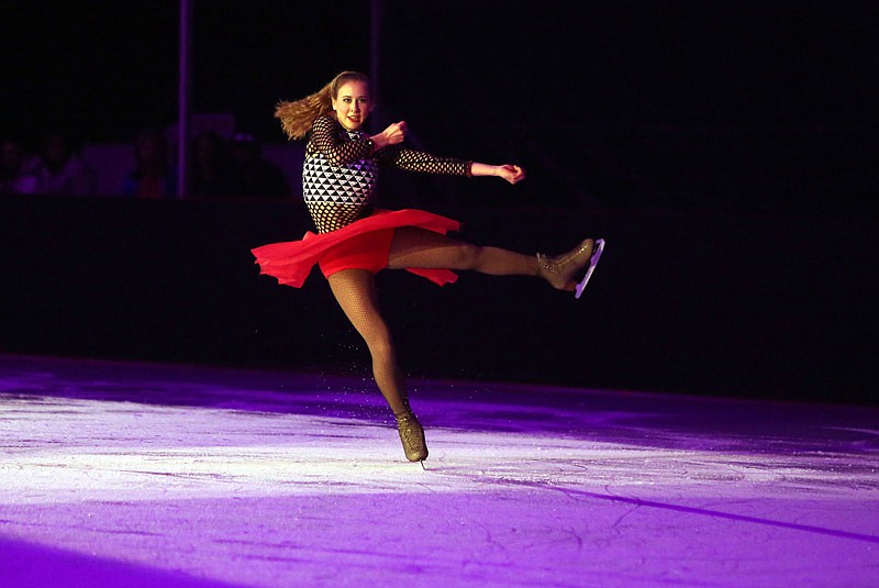 Emily Pestka performs at the Washington Park Ice Arena in Jefferson City on March 5, 2016.