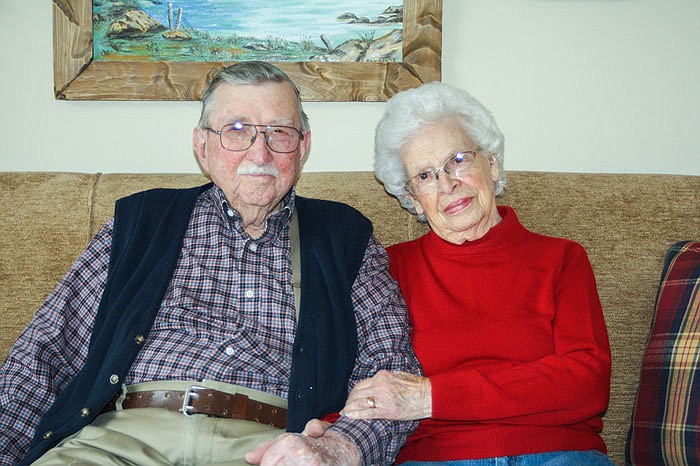 Bob and Rosemary Shryock are seen at home on their farm. The Shryocks were married 70 years ago after Bob returned from World War II in 1946.