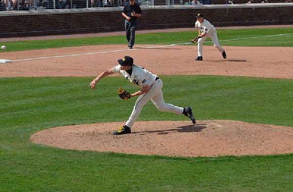 Missouri pitcher Tanner Houck works to the mound against LSU on April 16, 2016. Houck has been named to four pre-season All-American teams and is projected as a top 10 pick in the upcoming MLB Draft.