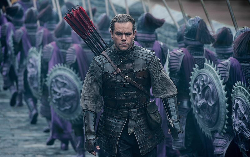 This image released by Legendary Pictures and Universal Pictures shows Matt Damon as William Garin  in a scene from "The Great Wall." 