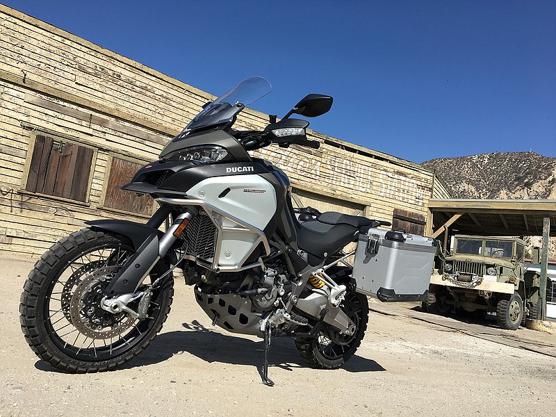 The Ducati Multistrada 1200 Enduro, powered by a 1,198-cc engine, makes 160 horsepower, has a claimed wet weight of 566 pounds and a starting MSRP of $21,295. 