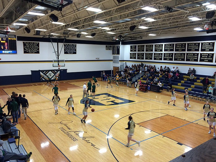 The Helias girls wrapped up their regular basketball season with a 44-36 loss against Rock Bridge at Rackers Fieldhouse on Thursday, Feb. 23, 2017.