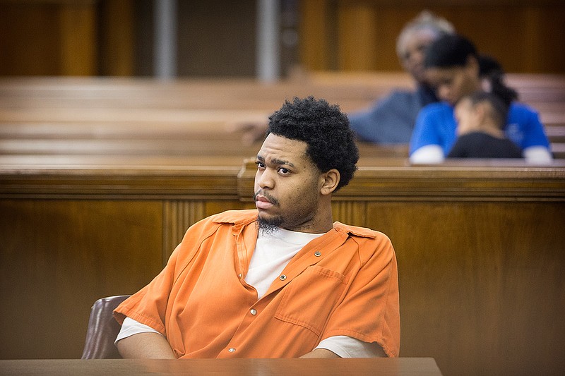 Vasquez Hayes listens during a pretrial hearing Friday, Feb. 24, 2017 at Miller County Courthouse. Hayes is charged with the 2015 sexual assault of his former Sunday school teacher.