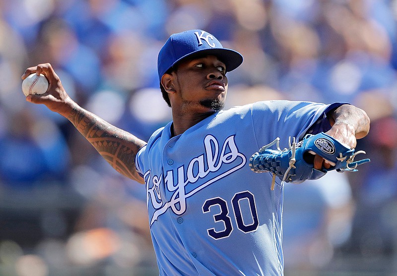 In this Sept. 19, 2016, file photo, Kansas City Royals starting pitcher Yordano Ventura throws during the first inning of a baseball game against the Chicago White Sox, in Kansas City, Mo. Officials say the toxicology report on Royals pitcher Yordano Ventura won't be released to the public following his death last month in a car crash in his native Dominican Republic.  Tessie Sanchez, a spokeswoman for the Dominican attorney general's office, said Thursday, Feb. 16, 2017, that the toxicology report is not a public document.