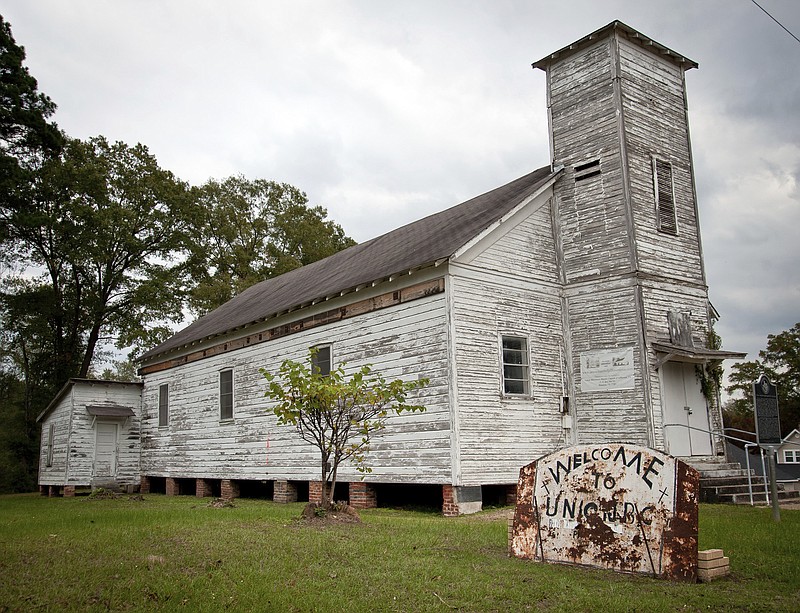 This Tuesday, Nov 10, 2015 photo shows the historic Union Missionary Baptist Church in Jefferson, Texas. 