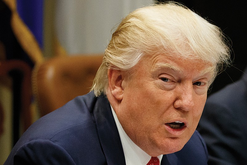 President Donald Trump speaks during a Feb. 22 meeting on the federal budget at the White House in Washington.