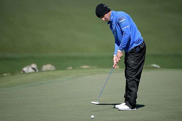 Emiliano Grillo watches his putt on the 13th green during the first round of the Arnold Palmer Invitational on Thursday in Orlando, Fla.