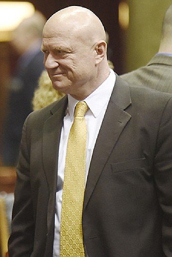 In this Jan. 13, 2016 file photo, State Rep. Mike Bernskoetter, R-Jefferson City is seen on the floor of the Missouri House chamber.