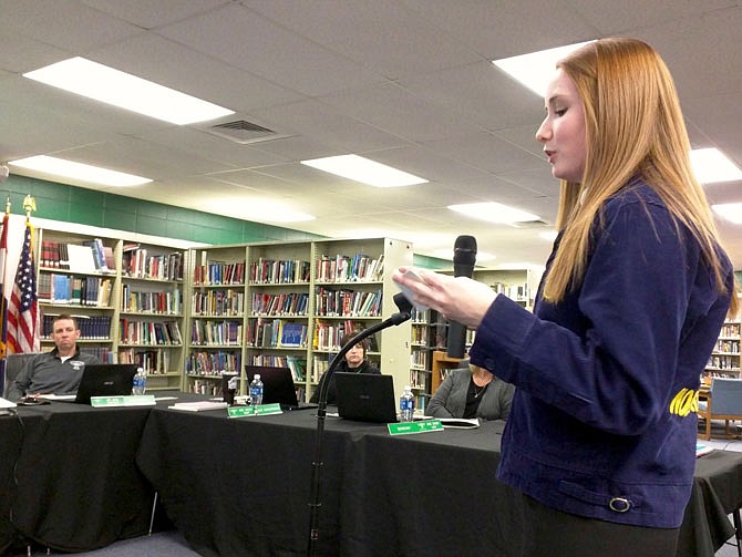 Jaclyn McMurtry's FFA speech, which she presented Thursday before the North Callaway Board of Education, compares her siblings to the United States' agricultural rivals and trading partners.