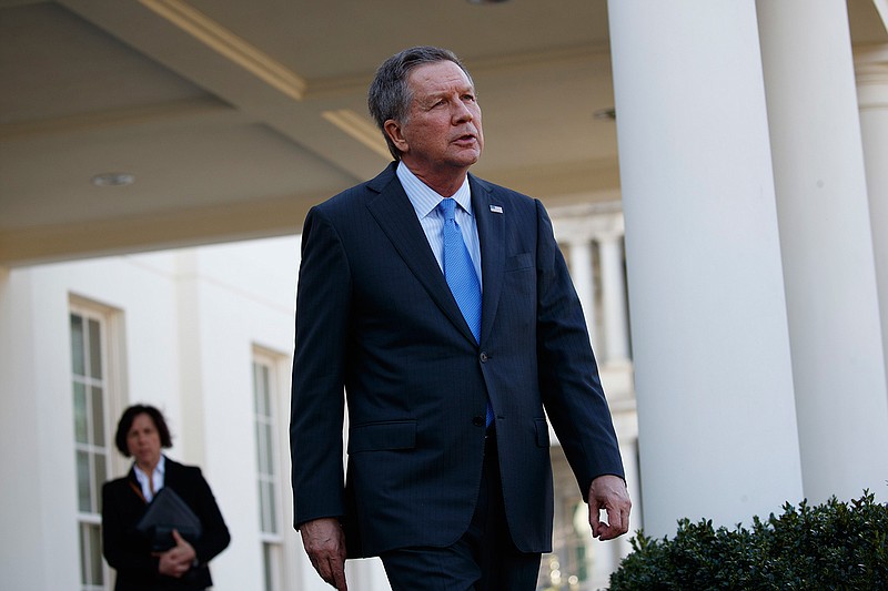 In this Feb. 24, 2017 file photo, Ohio Gov. John Kasich walks out of the White House in Washington. The House GOP health care bill has competition from other Republicans, a group of governors who've made their own proposal about how to overhaul Medicaid for low-income people. They're hoping GOP senators will find their ideas more persuasive. 