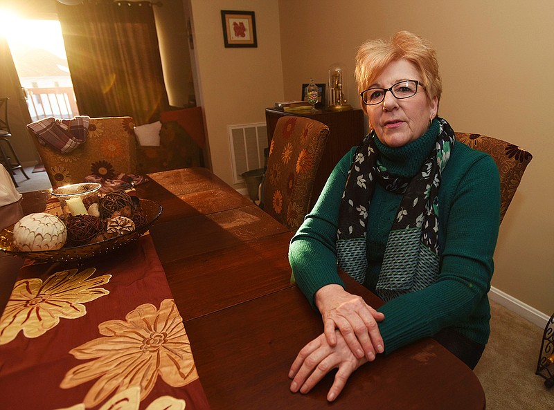 In this Friday, March 17, 2017 photo, Wendy Kline, a hairstylist who voted for Donald Trump poses for a photo in Harrisburg, Pa. Older Americans who buy their own health insurance are among the groups hardest hit under the Republican plan to replace the Affordable Care Act. Kline tried buying a policy on the federal exchange but found she made a little too much money to qualify for a government subsidy. So she was stuck paying the market rate.