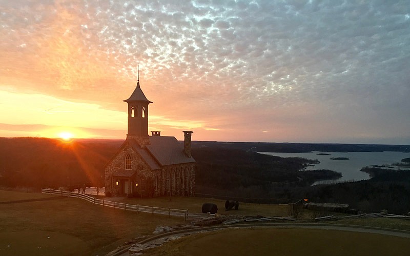 The view of Table Rock Lake from Top of the Rock at sunset is spectacular. 