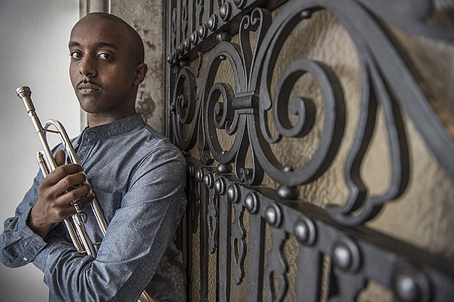 Hermon Mehari, a jazz trumpeter, has come from the Thomas Jefferson Middle School band to touring Europe. His latest record, "Bleu," hit No. 22 on Billboard's jazz album charts Tuesday and was iTunes' top jazz album March 17.