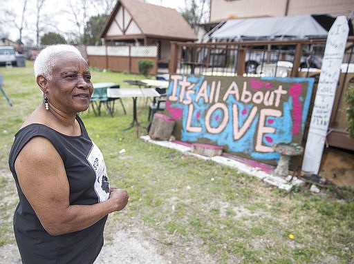 In a Feb. 10, 2017 photo, Thelma "Grandma Wisdom" Williams, Vice President, St. John Neighborhood Association, talks about kids in her neighborhood, in Auston. Thelma Williams' family moved into the St. John neighborhood in the 1950s when lots were sold to sharecroppers for $1,000. Now the district is overwhelmingly Hispanic and low on park space.  She and neighbors are overjoyed that the Austin Parks Foundation has awarded $100,000, its first larger-scale Impact Grant, to transform the smaller St. John Park. 