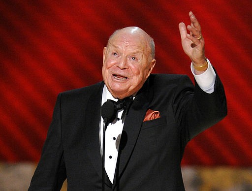 In this Sept. 21, 2008 file photo, Don Rickles is honored for best individual performance in a variety or music program for "Mr. Warmth: The Don Rickles Project," at the 60th Primetime Emmy Awards in Los Angeles. Rickles, the hollering, bald-headed "Merchant of Venom" whose barrage of barbs upon the meek and the mighty endeared him to audiences and his peers for decades died, Thursday, April 6, 2017 at his home in Los Angeles. He was 90. 