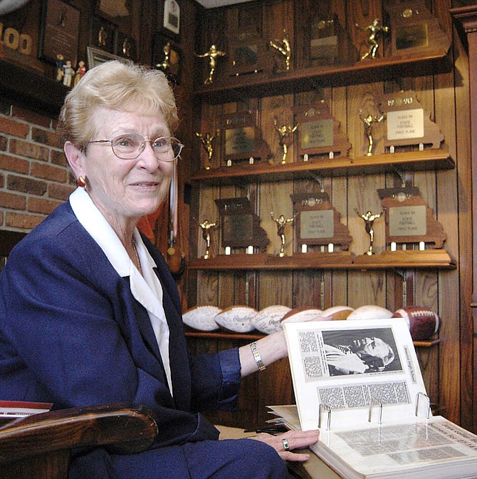 2003 FILE PHOTO
Lorraine Adkins recalls some fond memories from her husband, Pete's, coaching years.  