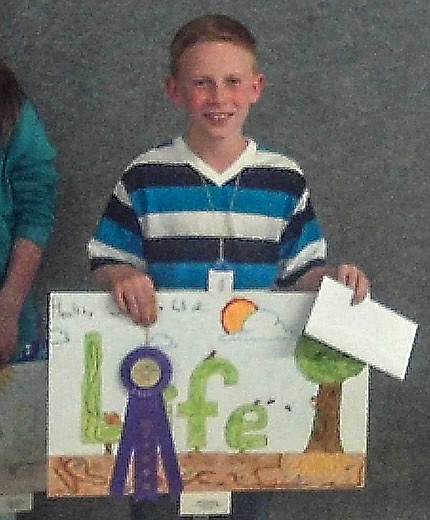 The fifth grade overall winner of the Soil and Water Conservation District Poster Contest was Brenton Arnold, Tipton. His poster will advance to State Competition.